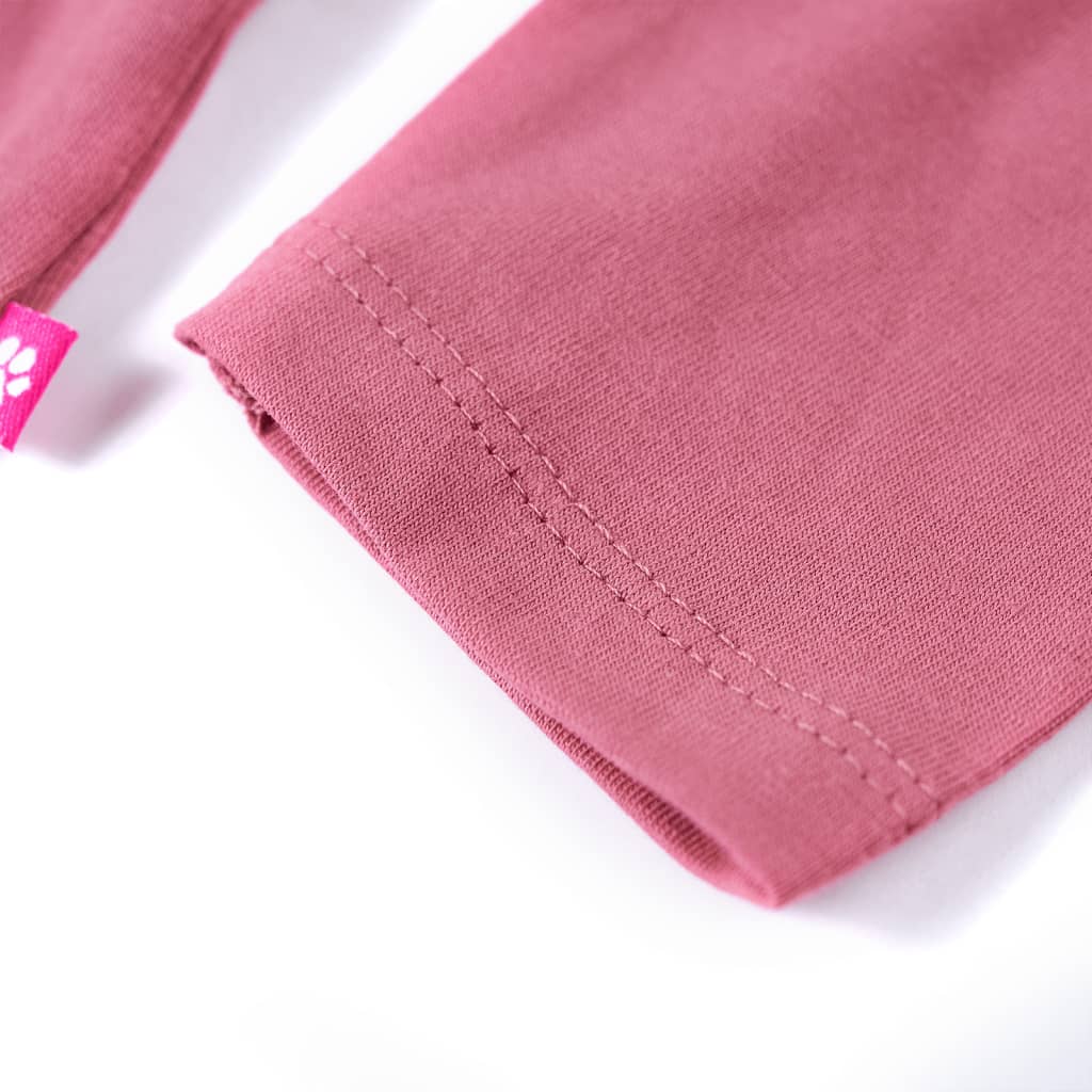 Tricou pentru copii cu mâneci lungi, zmeuriu, 92 GartenMobel Dekor