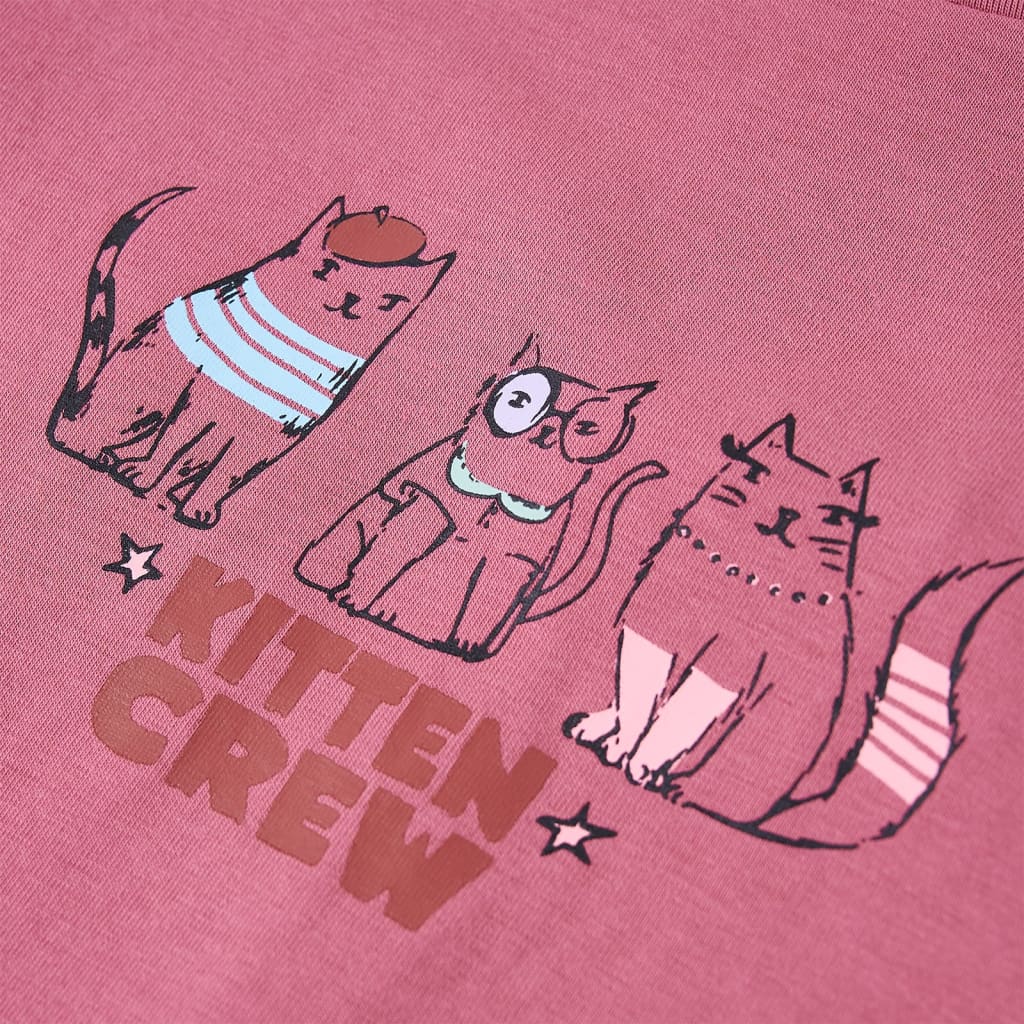 Tricou pentru copii cu mâneci lungi, zmeuriu, 92 GartenMobel Dekor