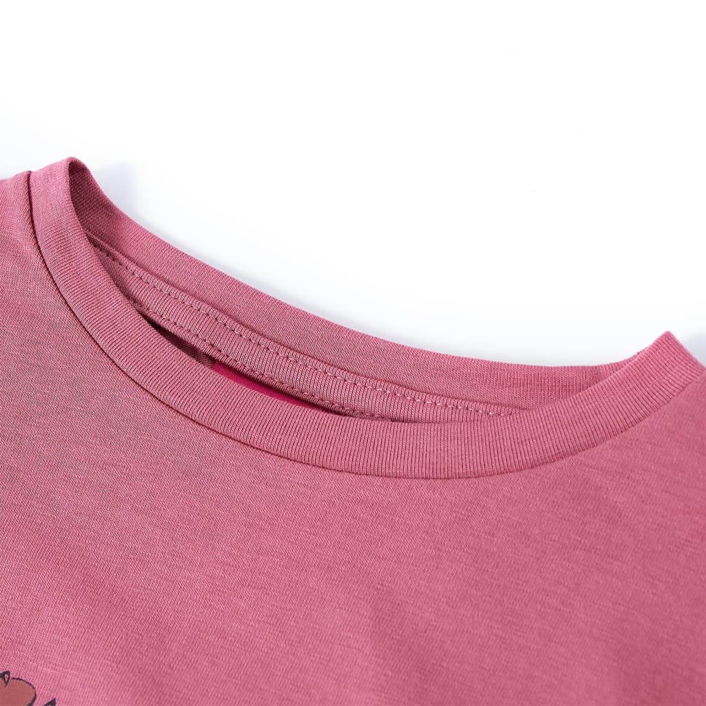 Tricou pentru copii cu mâneci lungi, zmeuriu, 92 GartenMobel Dekor