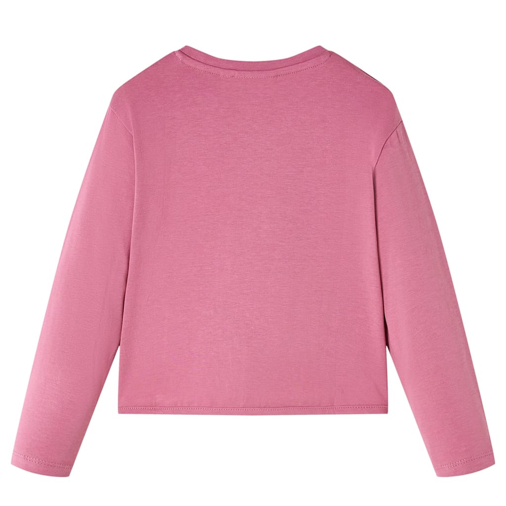 Tricou pentru copii cu mâneci lungi, zmeuriu, 92 GartenMobel Dekor