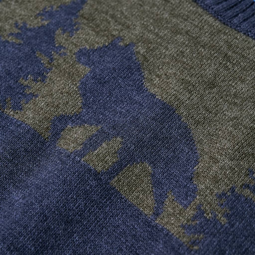 Pulover tricotat pentru copii, bleumarin, 128 GartenMobel Dekor