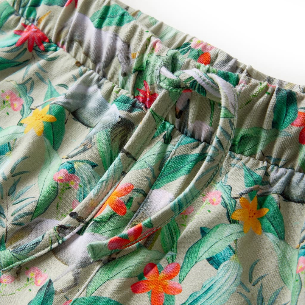 Pantaloni scurți de copii cu șnur, kaki, 92 GartenMobel Dekor