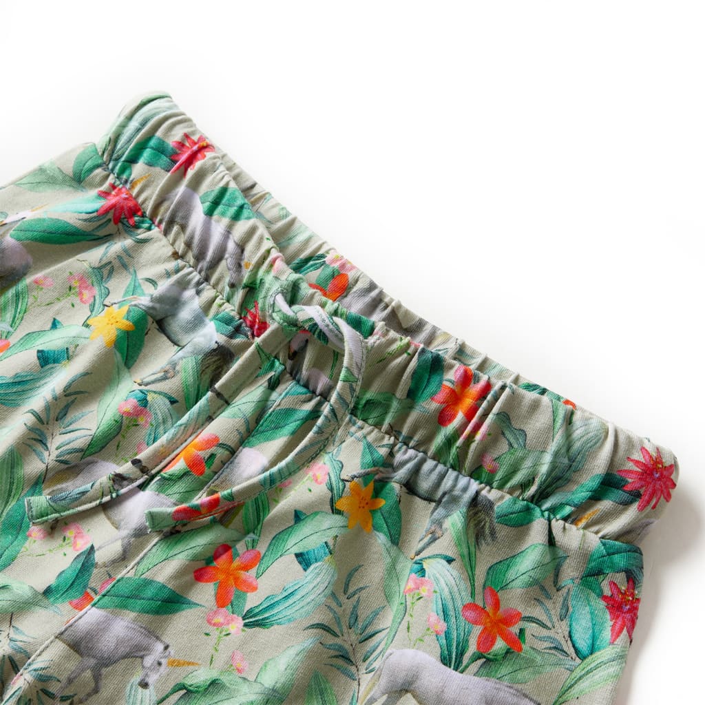 Pantaloni scurți de copii cu șnur, kaki, 92 GartenMobel Dekor