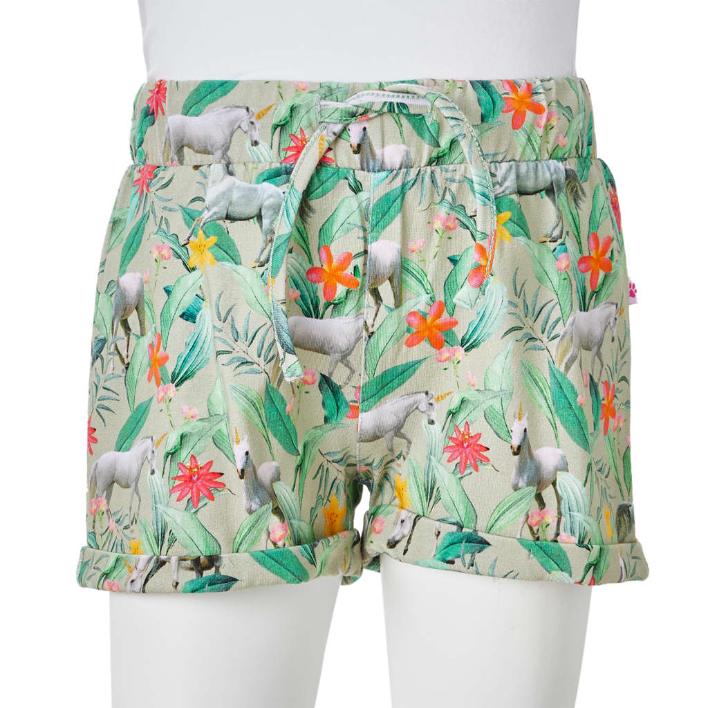 Pantaloni scurți de copii cu șnur, kaki, 92 GartenMobel Dekor