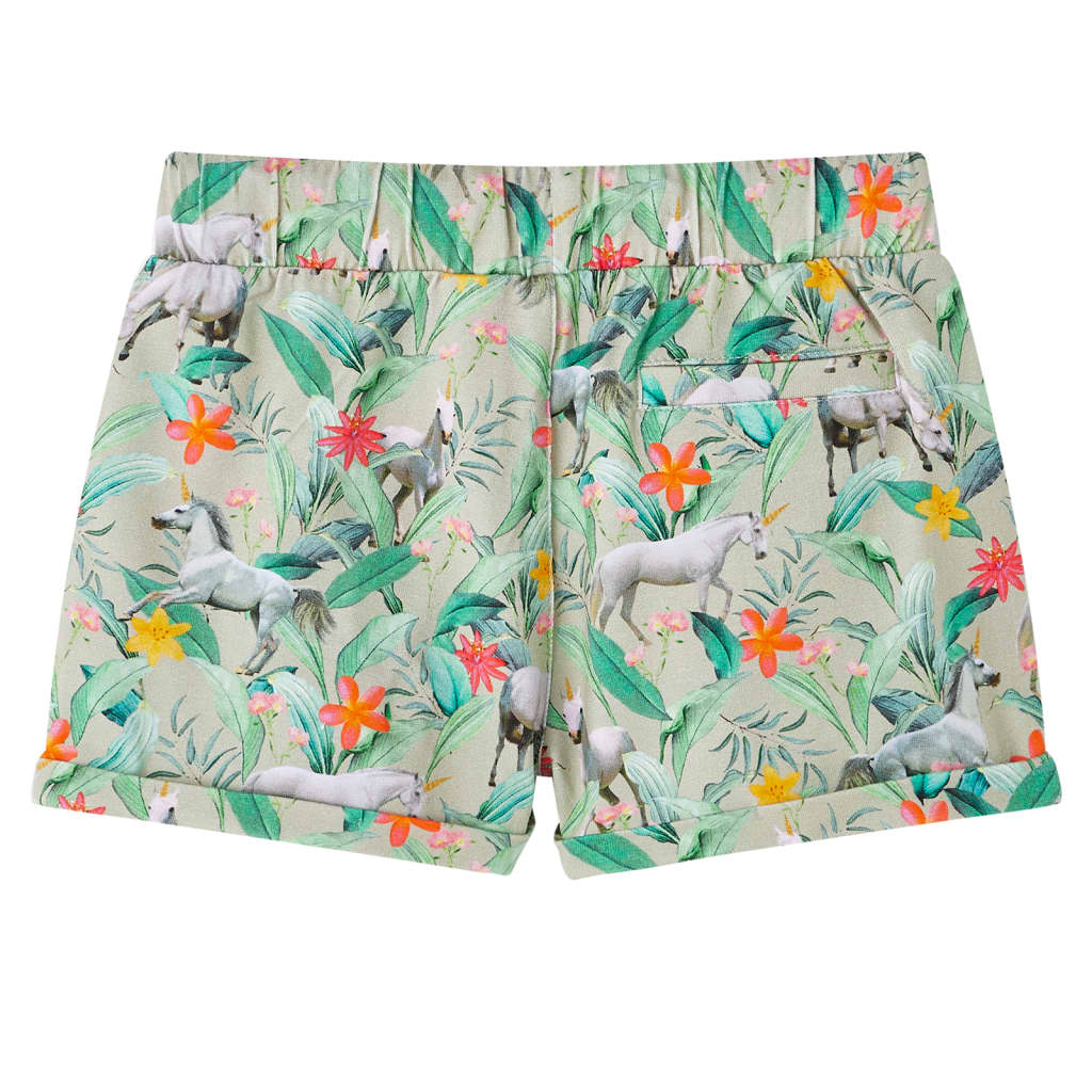 Pantaloni scurți de copii cu șnur, kaki, 92 GartenMobel Dekor