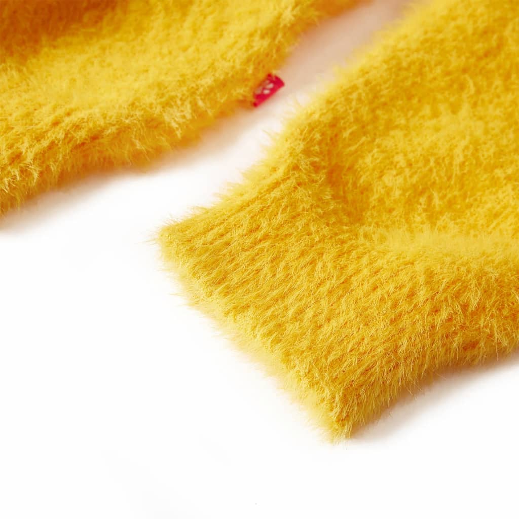 Pulover pentru copii tricotat, ocru închis, 116 GartenMobel Dekor