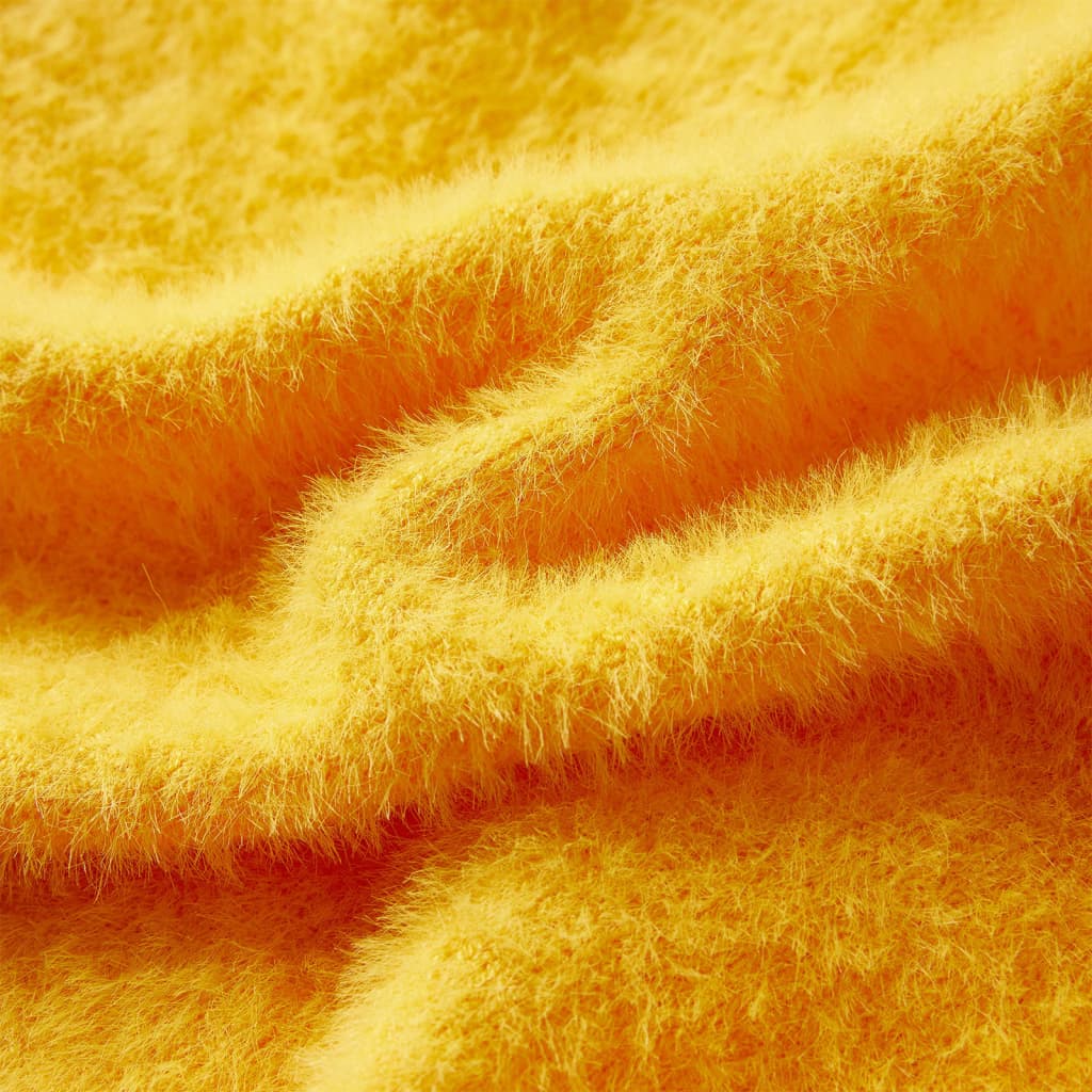 Pulover pentru copii tricotat, ocru închis, 128 GartenMobel Dekor