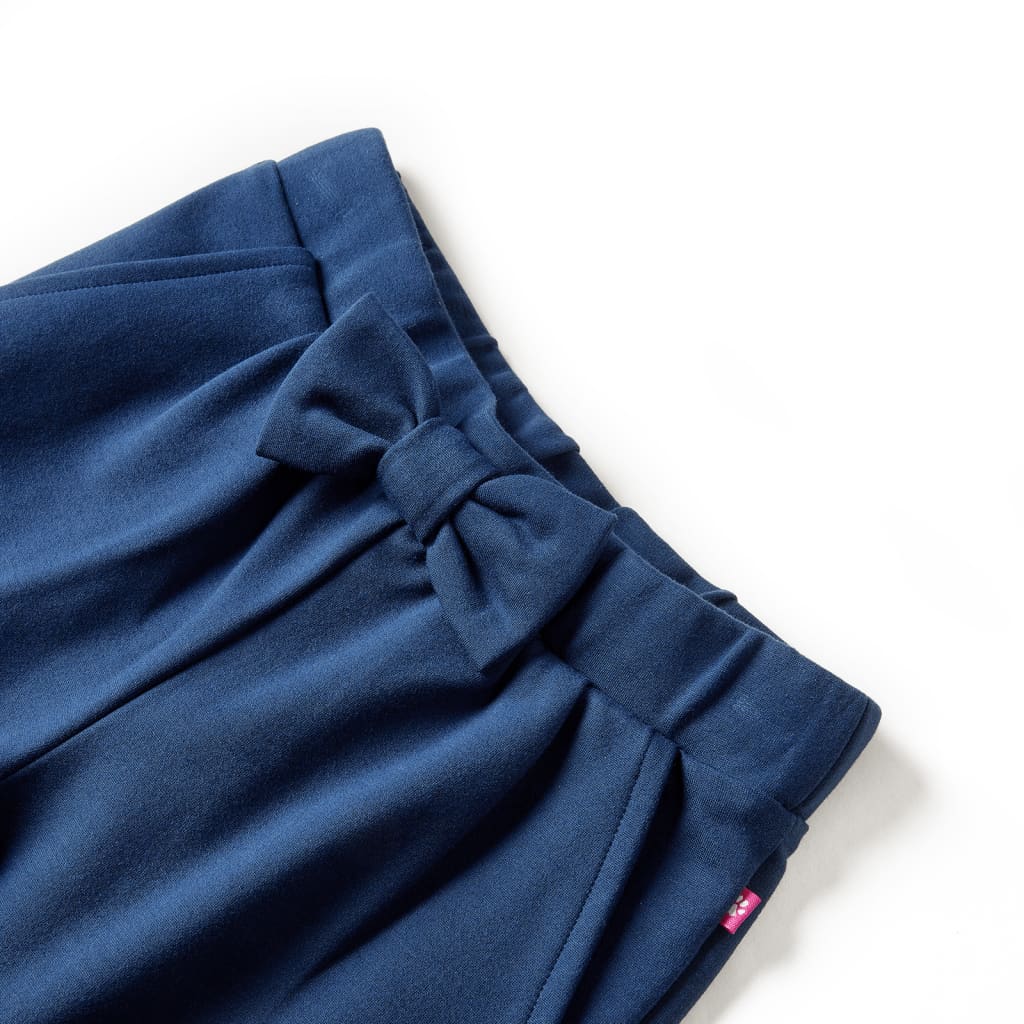 Pantaloni pentru copii cu picioare largi, bleumarin, 128 GartenMobel Dekor