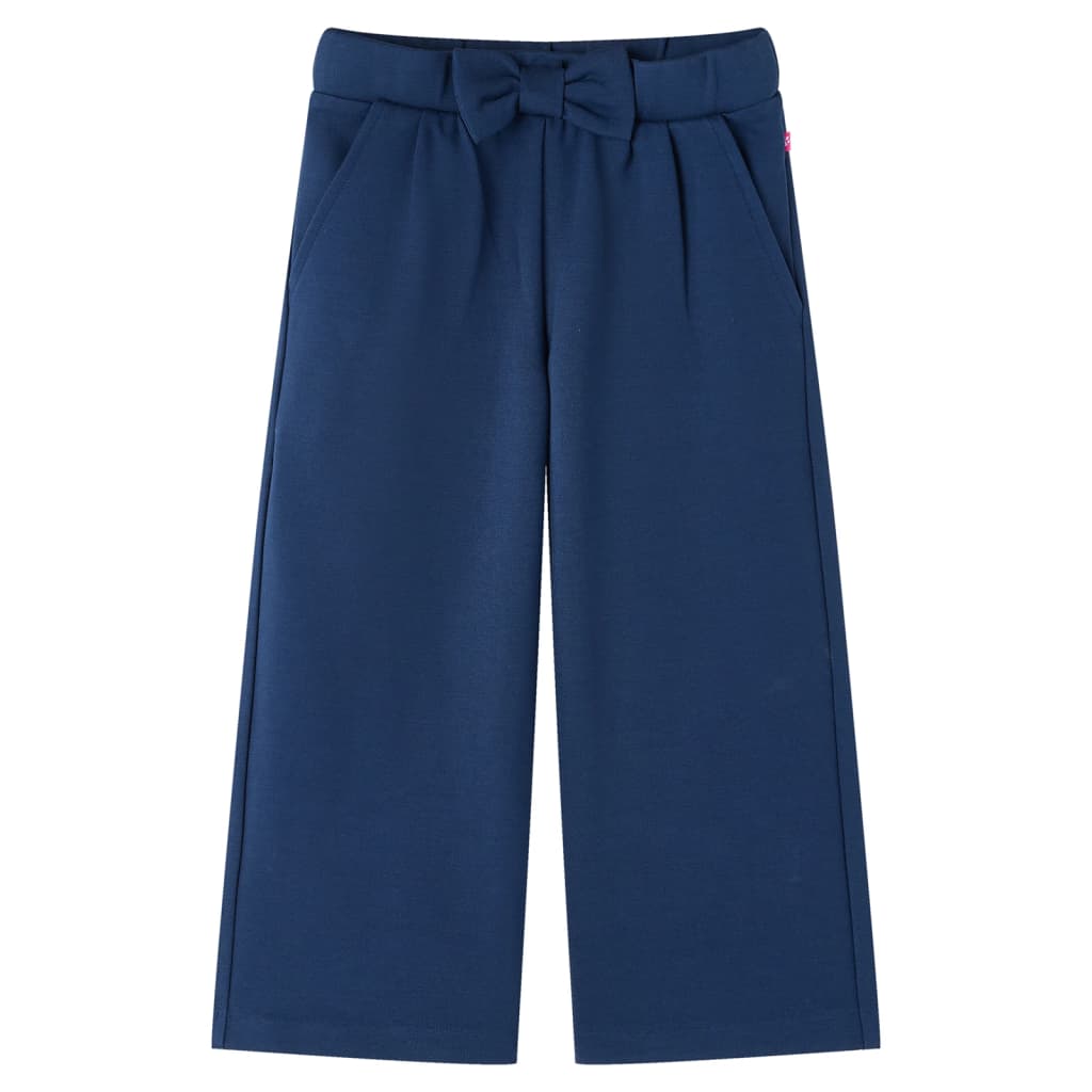 Pantaloni pentru copii cu picioare largi, bleumarin, 140 GartenMobel Dekor