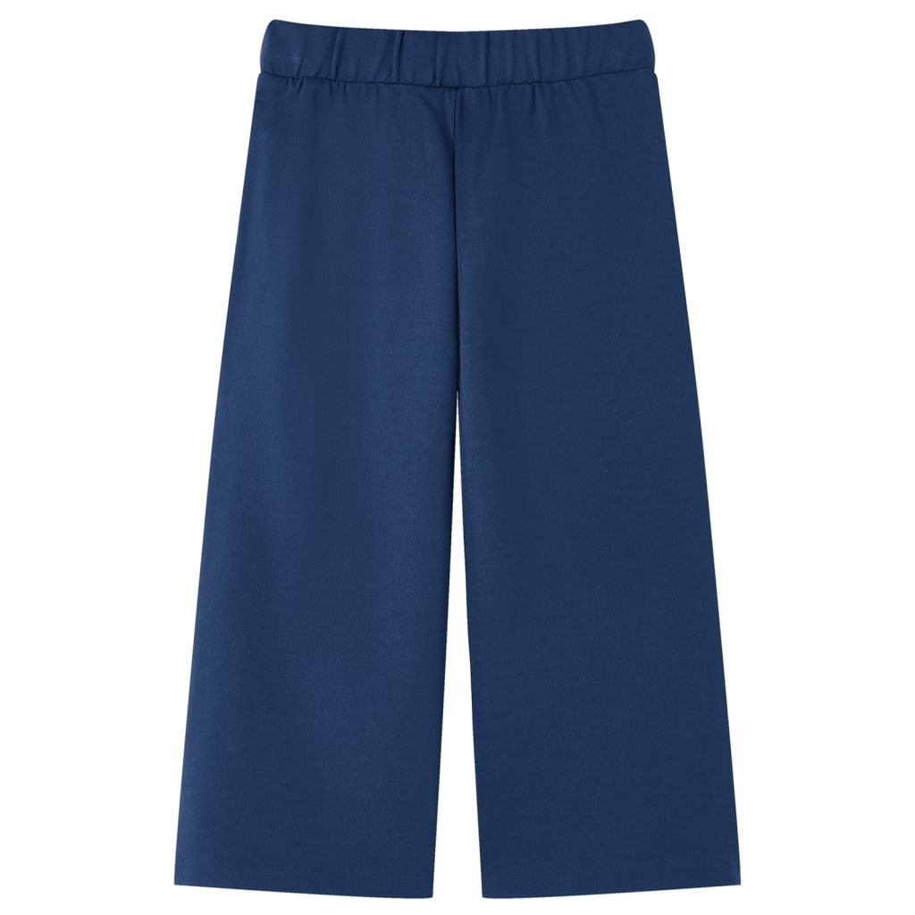 Pantaloni pentru copii cu picioare largi, bleumarin, 140 GartenMobel Dekor