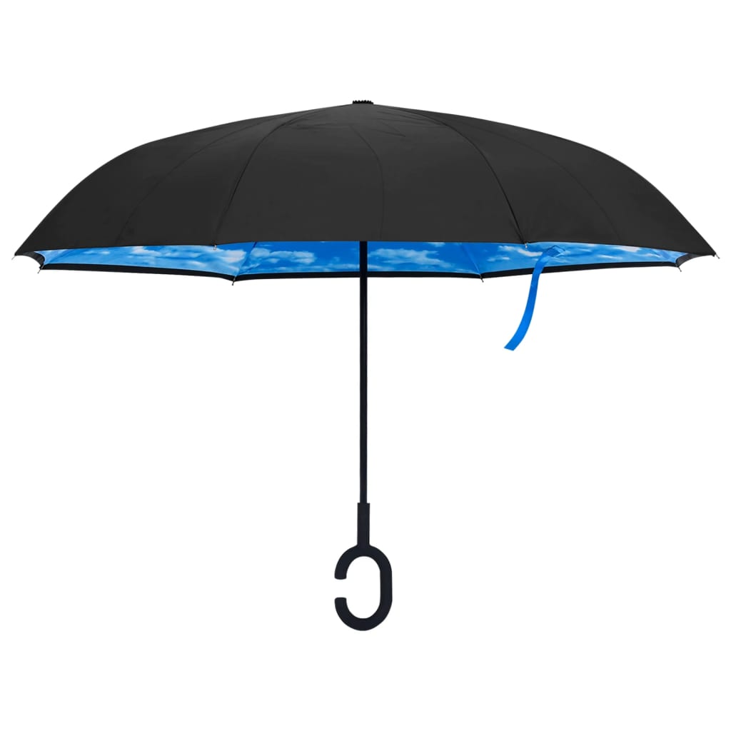 Umbrelă cu mâner în formă de C, negru, 108 cm GartenMobel Dekor