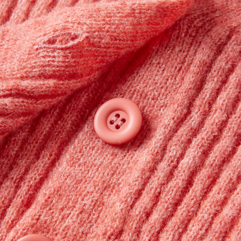 Cardigan tricotat pentru copii, roz mediu, 128 GartenMobel Dekor