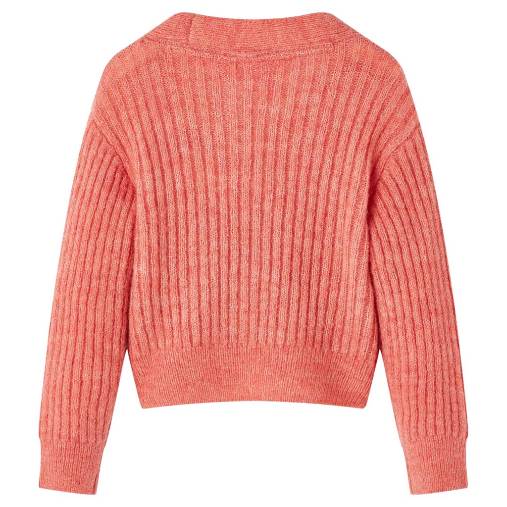 Cardigan tricotat pentru copii, roz mediu, 140 GartenMobel Dekor