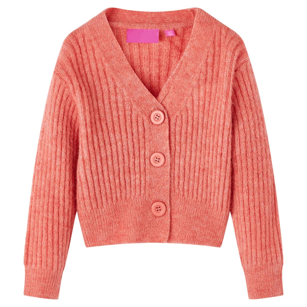 Cardigan tricotat pentru copii, roz mediu, 92 GartenMobel Dekor