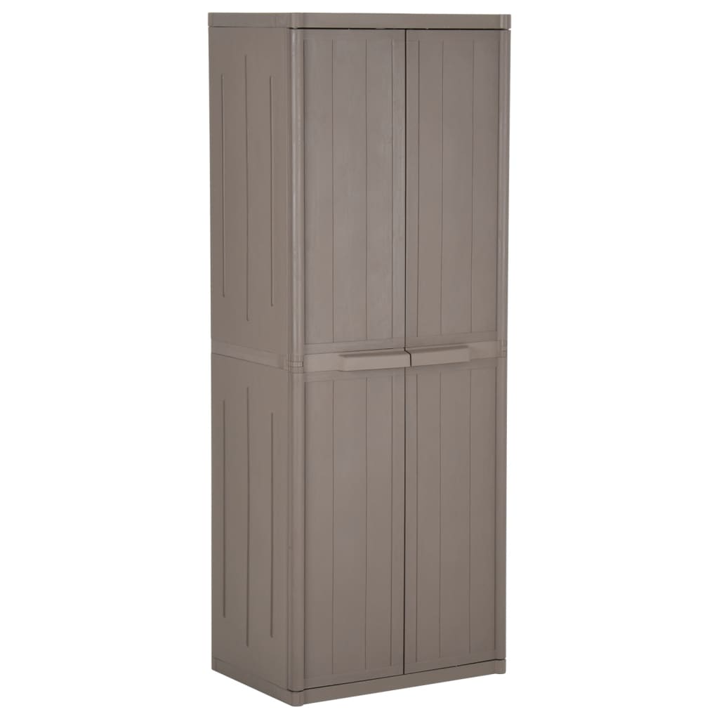 Dulap de depozitare grădină, maro, 65x45x172 cm PP aspect lemn GartenMobel Dekor