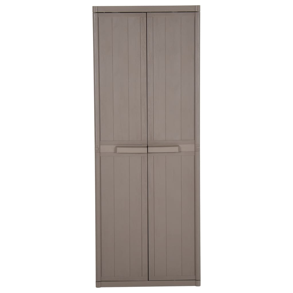 Dulap de depozitare grădină, maro, 65x45x172 cm PP aspect lemn GartenMobel Dekor
