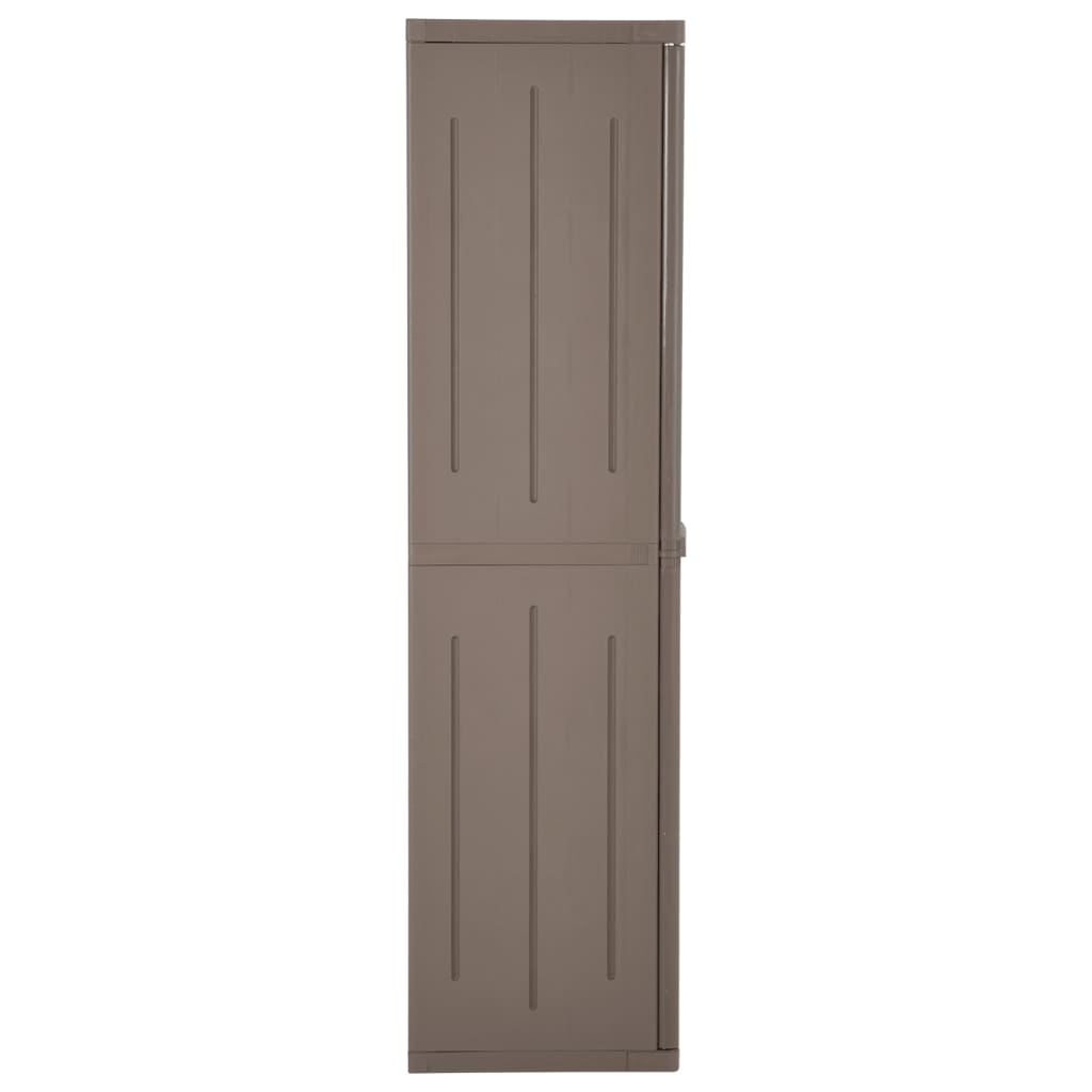 Dulap de depozitare grădină, maro, 65x45x172 cm PP aspect lemn GartenMobel Dekor