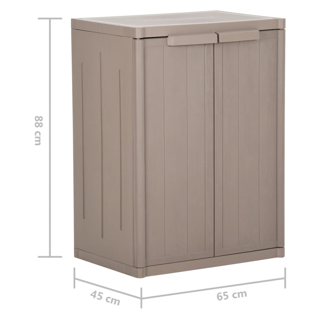 Dulap de depozitare grădină, maro, 65x45x88 cm PP aspect lemn GartenMobel Dekor