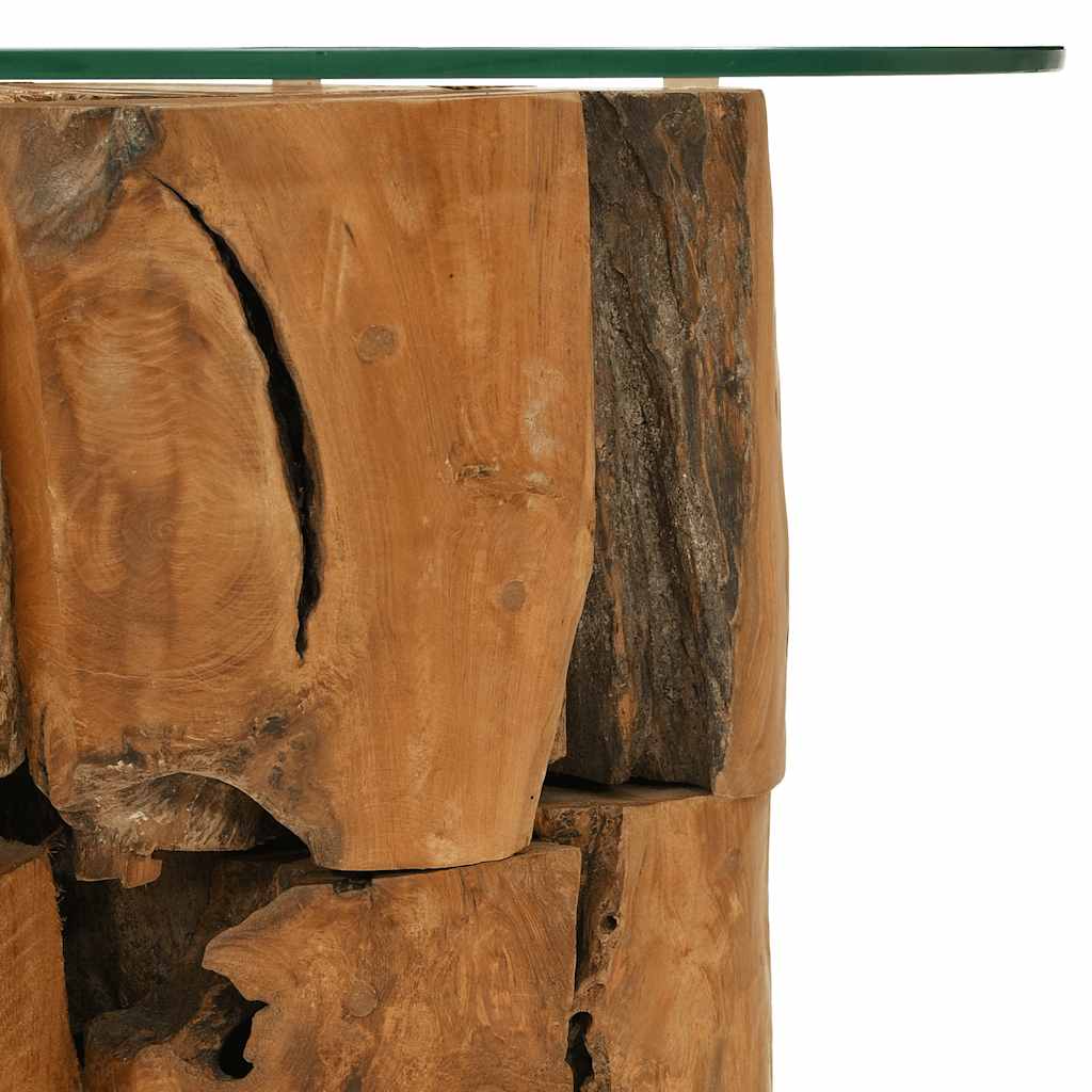 Măsuță de cafea, 60 cm, lemn masiv de tec erodat GartenMobel Dekor