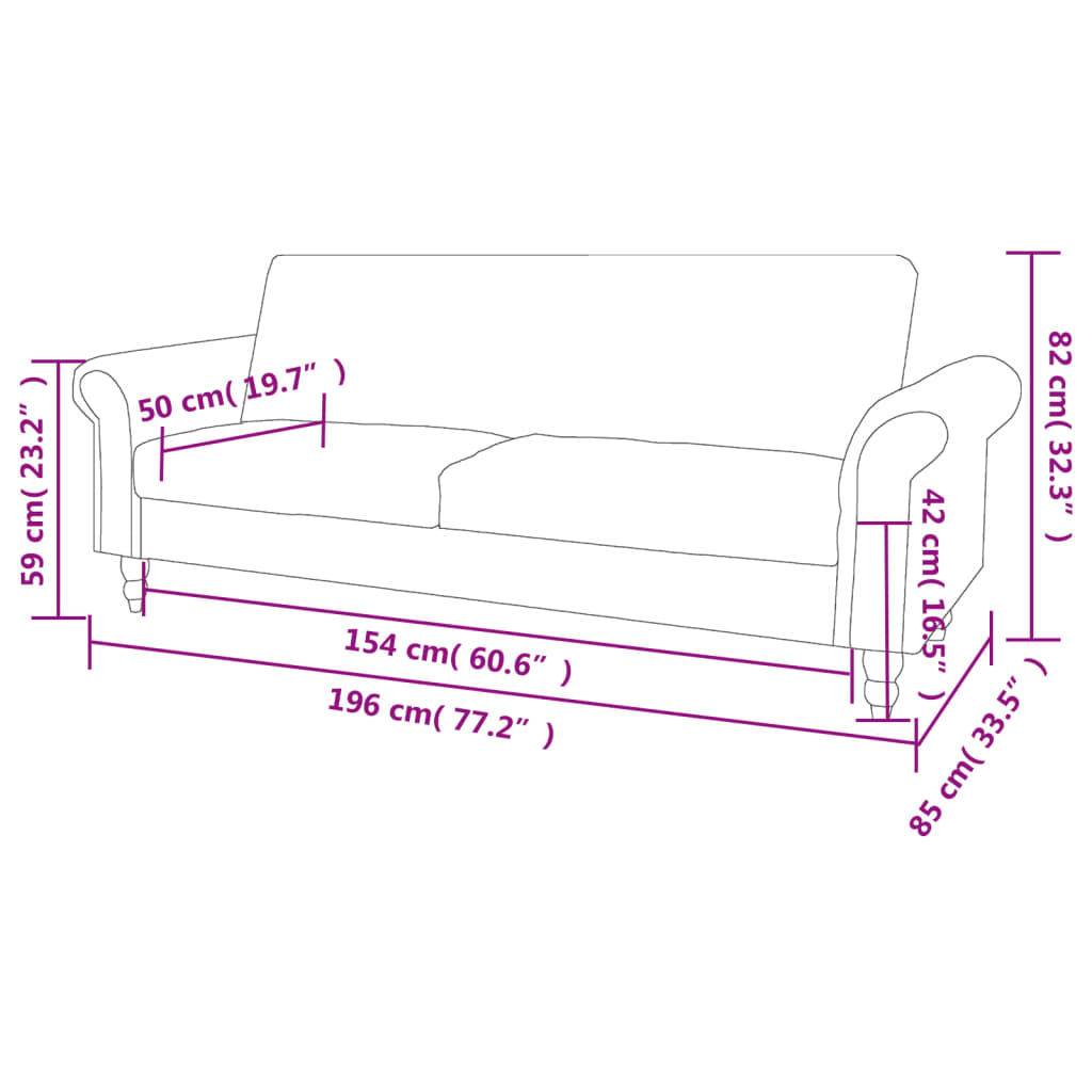 Canapea extensibilă cu cotiere/2 locuri, maro, velur artificial GartenMobel Dekor