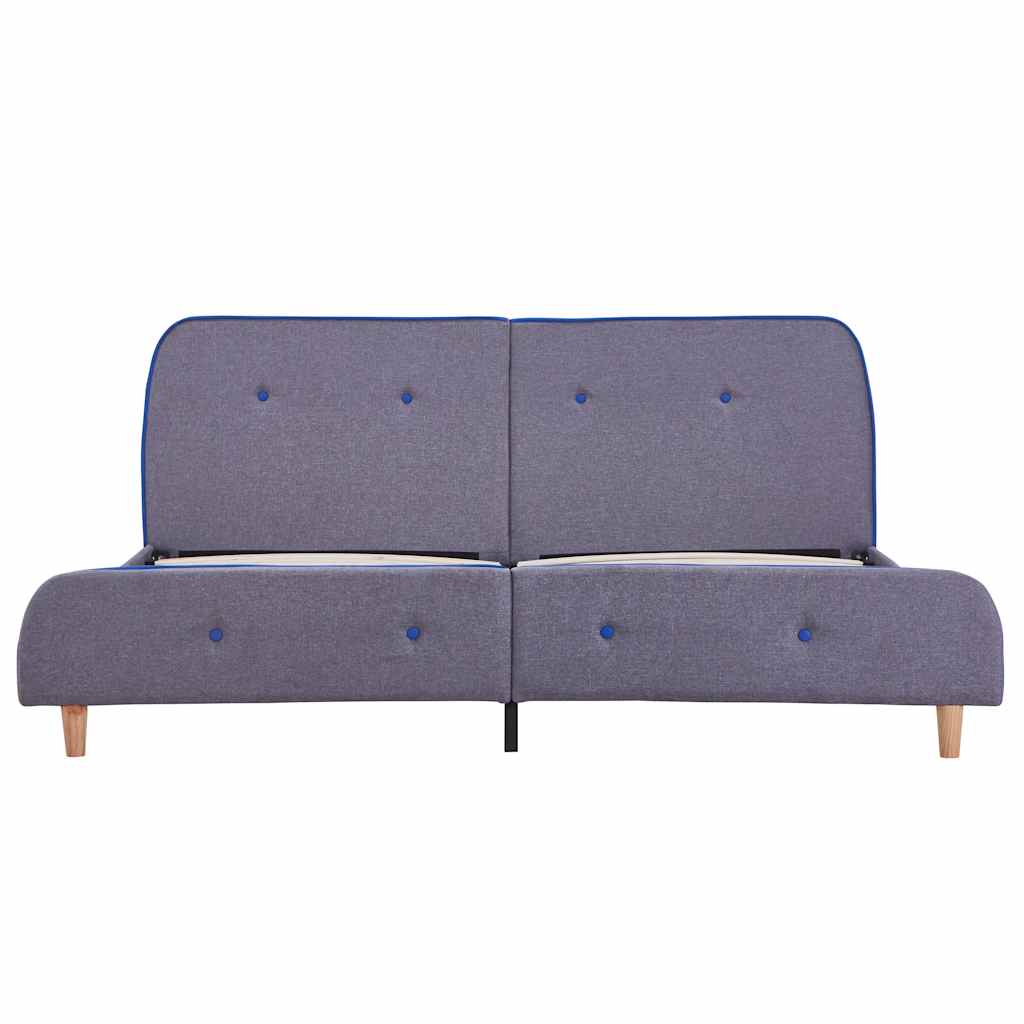 Cadru pat fără saltea țesătură gri deschis 150x200 cm GartenMobel Dekor