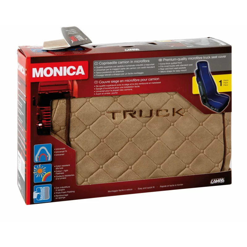 Husa scaun camion Monica microfibra 1buc - Bej Garage AutoRide