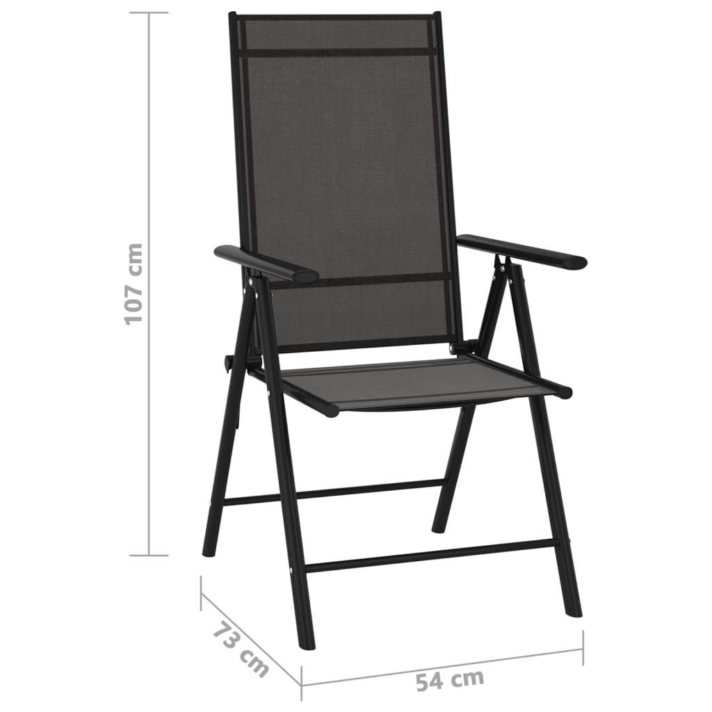 Set mobilier de grădină, 9 piese, negru și antracit GartenMobel Dekor