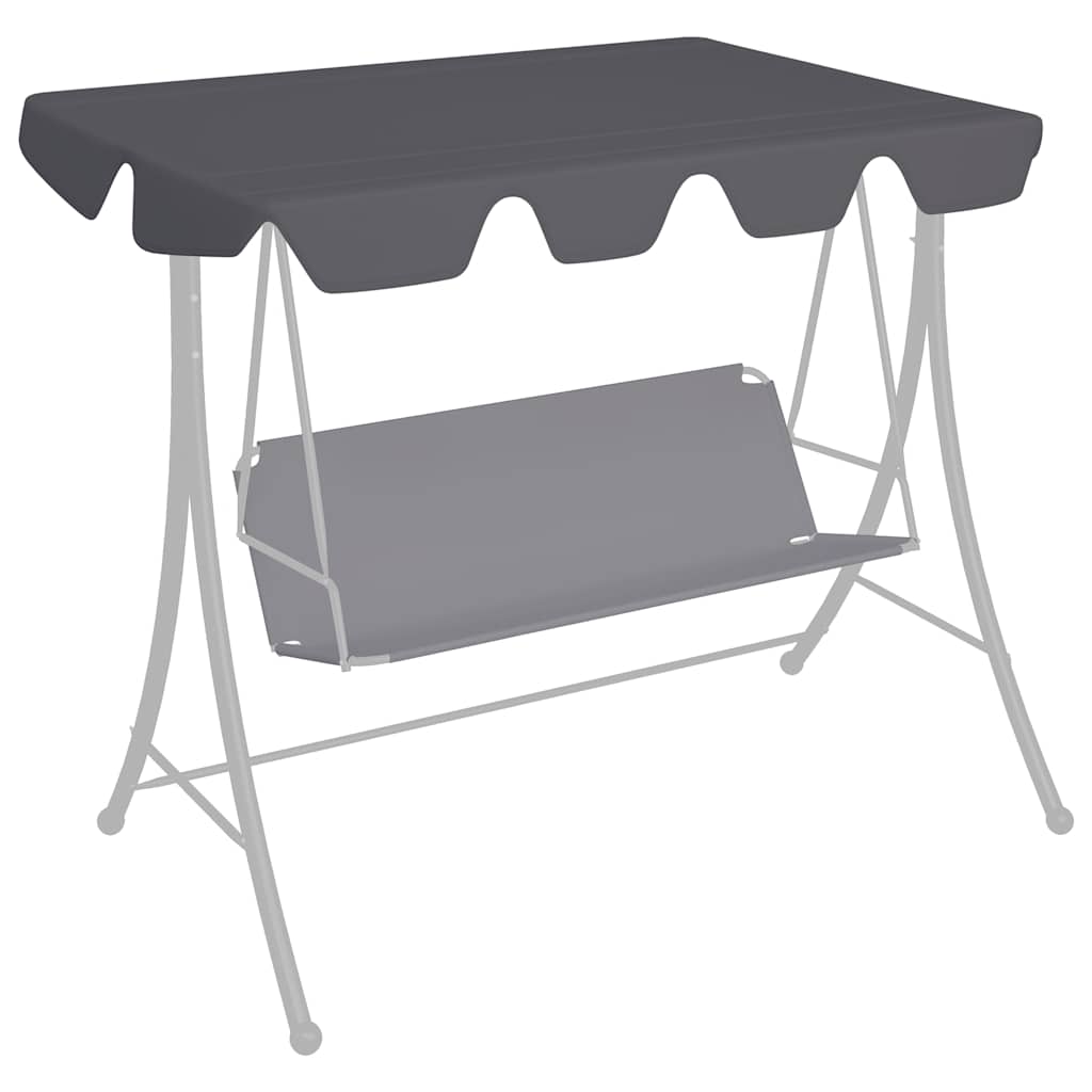 Copertină de rezervă leagăn grădină, antracit, 150/130x105/70cm GartenMobel Dekor