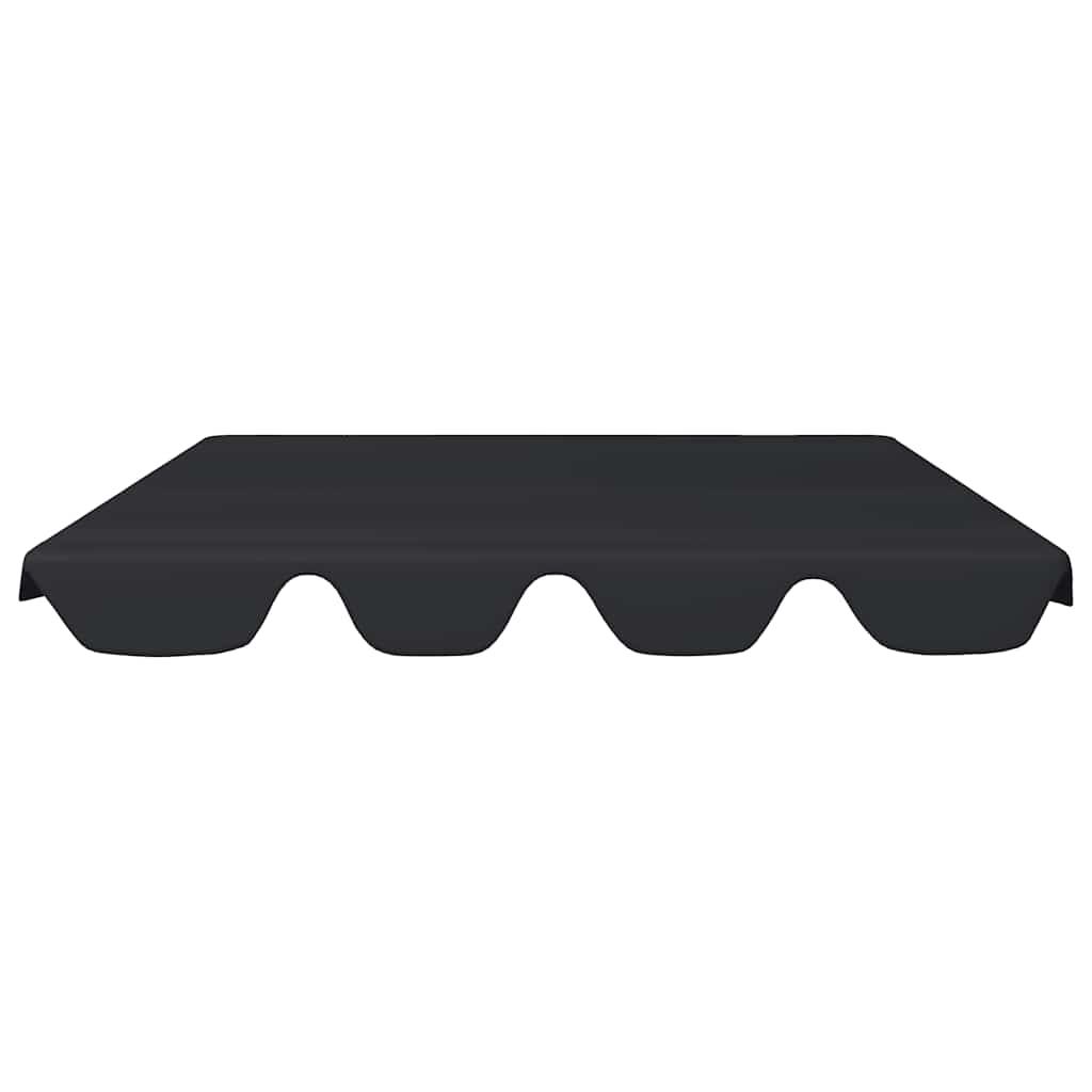 Copertină de rezervă leagăn grădină, negru, 150/130x105/70 cm GartenMobel Dekor