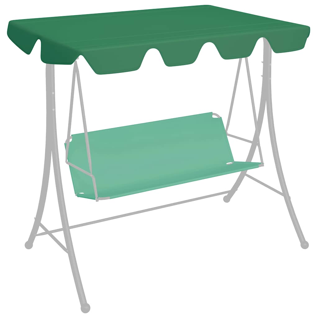 Copertină de rezervă leagăn grădină, verde, 188/168x145/110cm GartenMobel Dekor