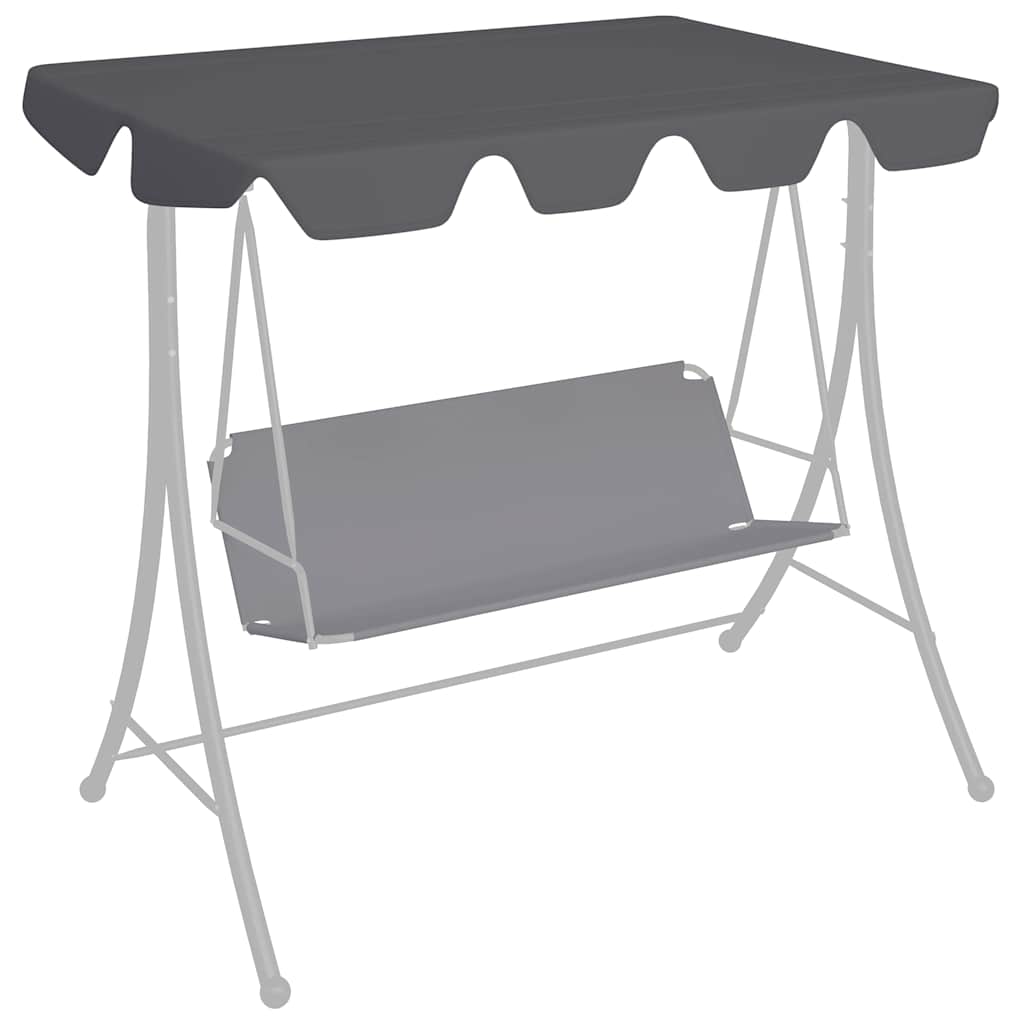 Copertină de rezervă leagăn grădină antracit 188/168x145/110cm GartenMobel Dekor