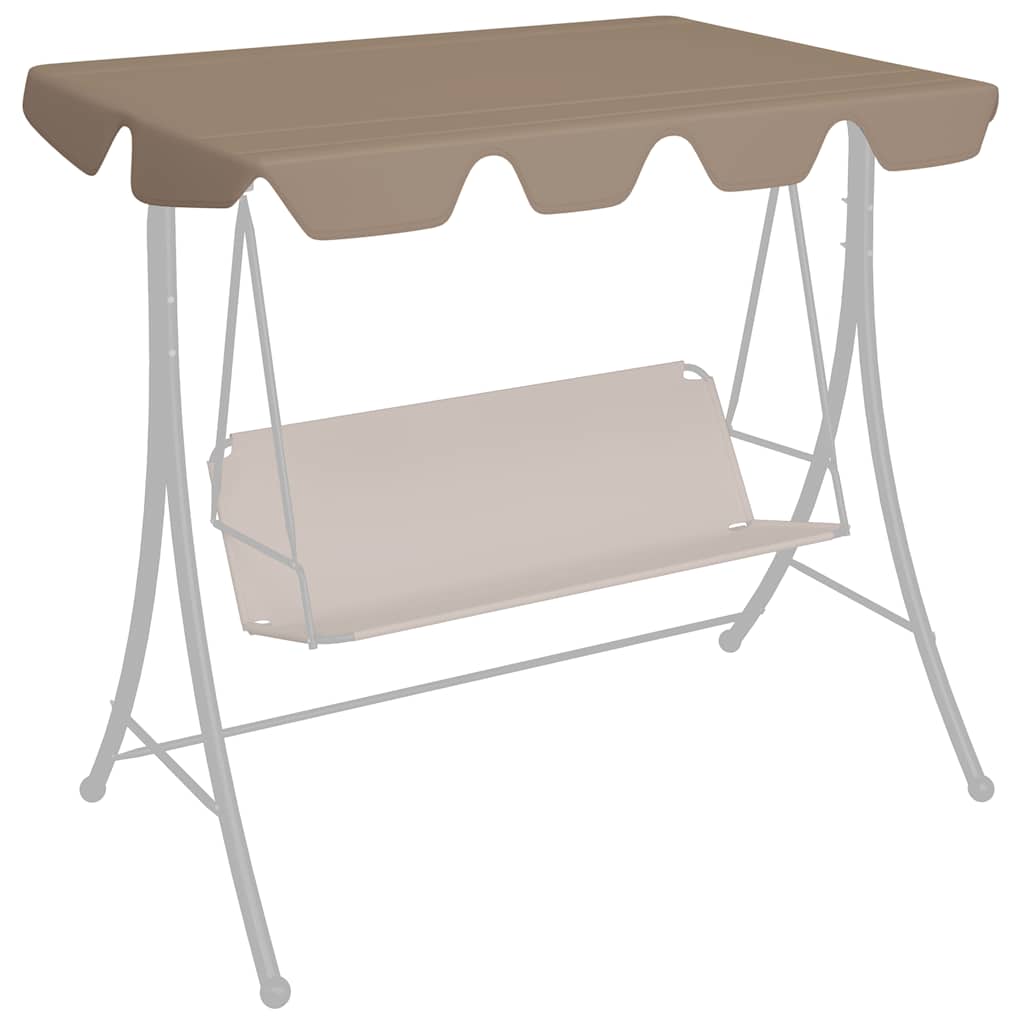 Copertină de rezervă leagăn grădină gri taupe 188/168x145/110cm GartenMobel Dekor