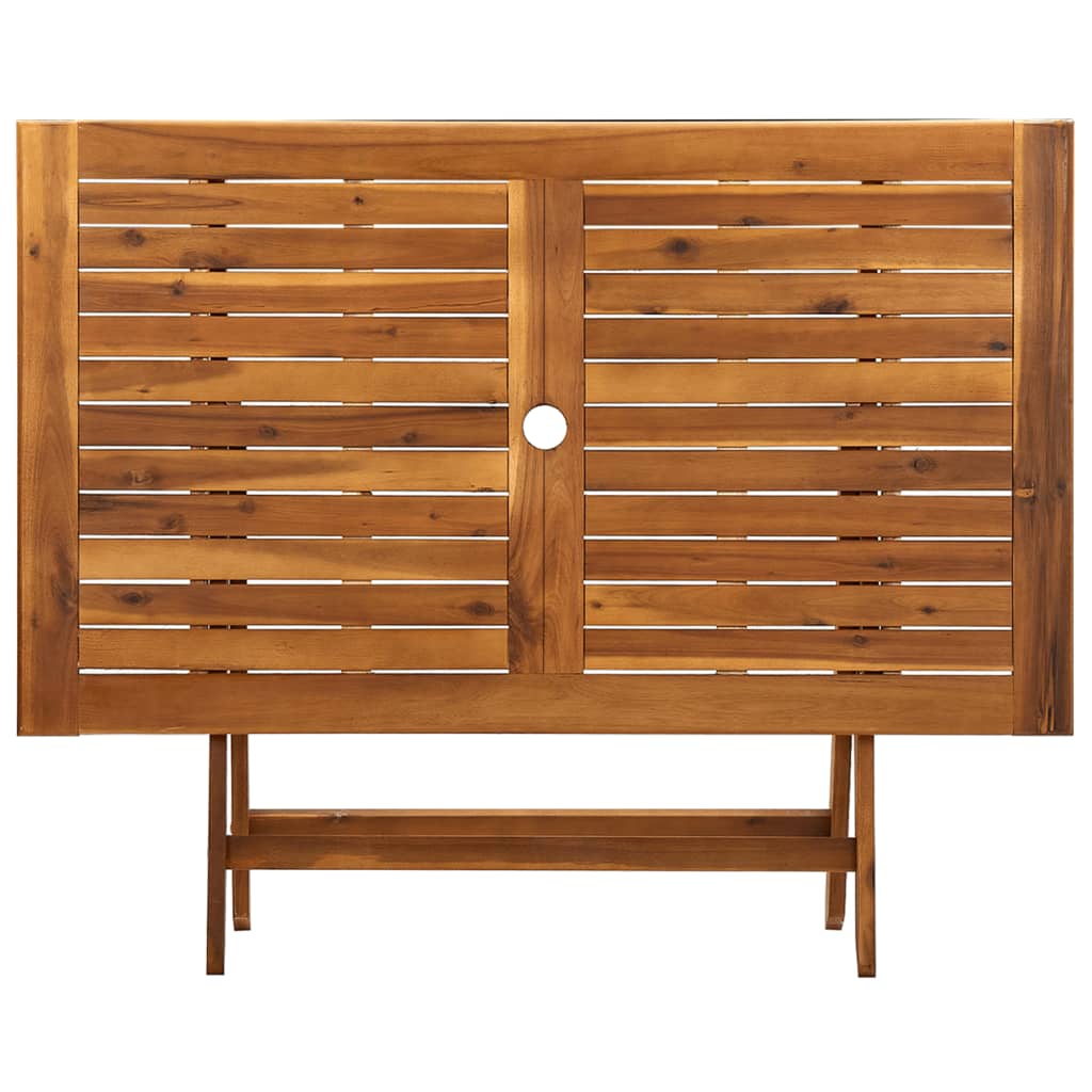 Masă de grădină pliabilă, 120x70x75 cm, lemn masiv de acacia GartenMobel Dekor