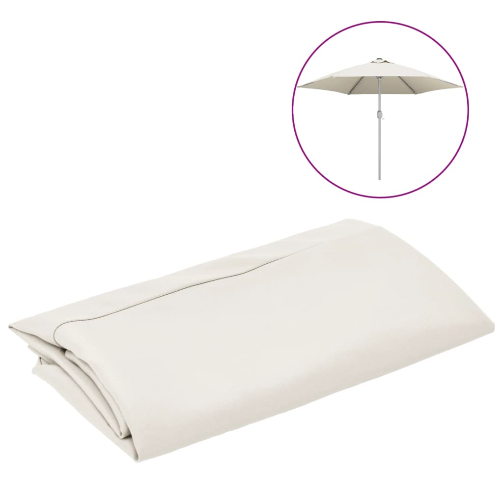 Pânză de schimb umbrelă de soare de exterior alb nisipiu 300 cm GartenMobel Dekor