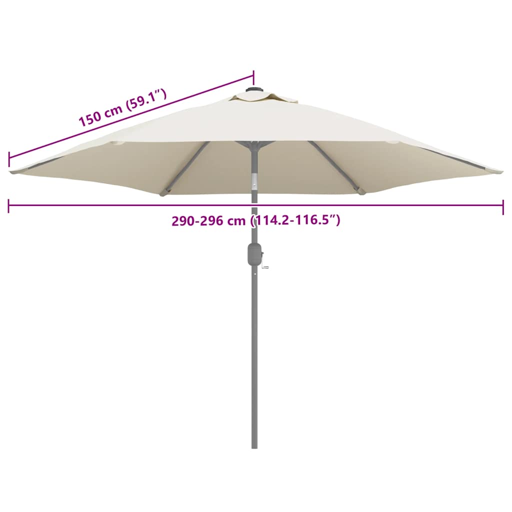 Pânză de schimb umbrelă de soare de exterior alb nisipiu 300 cm GartenMobel Dekor