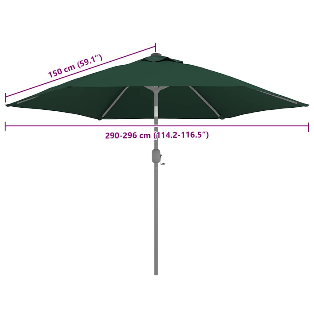 Pânză de schimb umbrelă de soare de grădină, verde, 300 cm GartenMobel Dekor