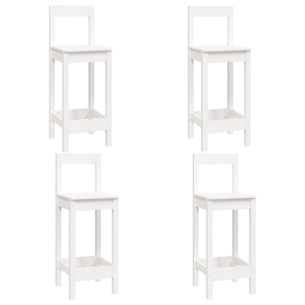 Set mobilier de bar, 5 piese, alb, lemn masiv de pin GartenMobel Dekor