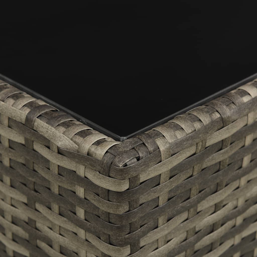 Set mobilier de grădină cu perne, 4 piese, poliratan, gri GartenMobel Dekor