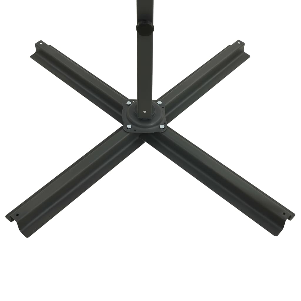 Umbrelă în consolă cu stâlp și LED-uri, antracit, 250 cm GartenMobel Dekor