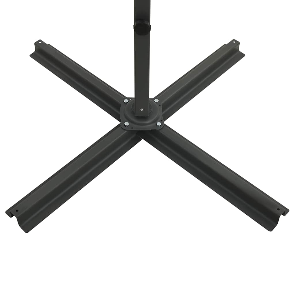 Umbrelă în consolă cu stâlp și LED-uri, cărămiziu, 250 cm GartenMobel Dekor