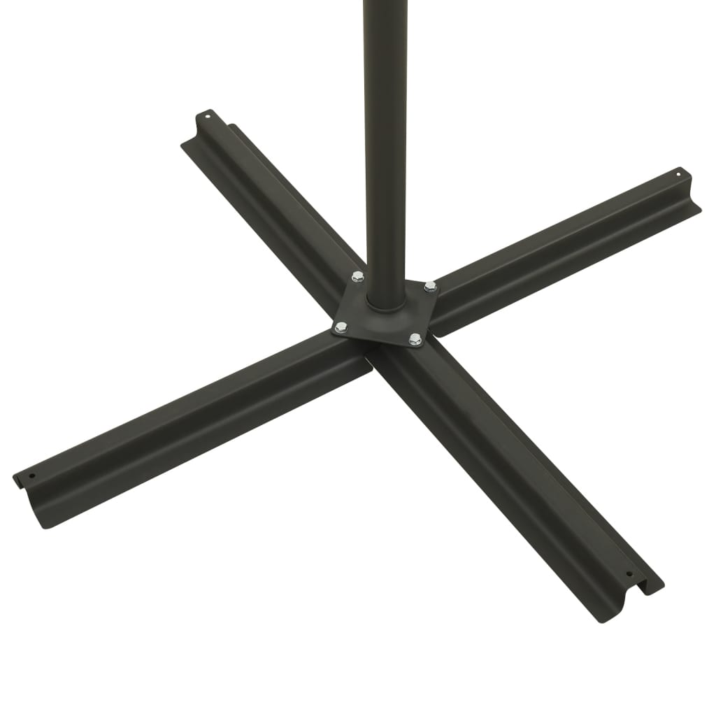 Umbrelă în consolă cu stâlp și LED-uri, nisipiu, 300 cm GartenMobel Dekor