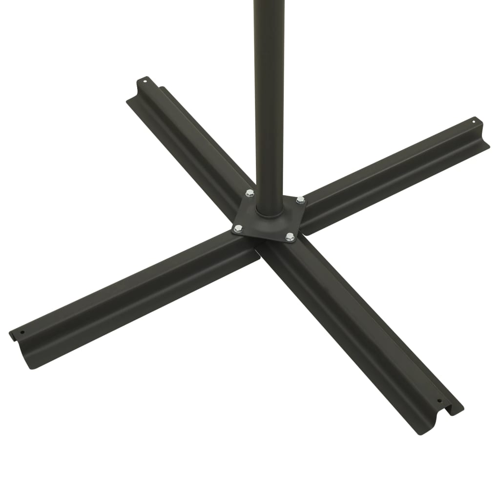 Umbrelă în consolă cu stâlp și LED-uri, roșu bordo, 300 cm GartenMobel Dekor