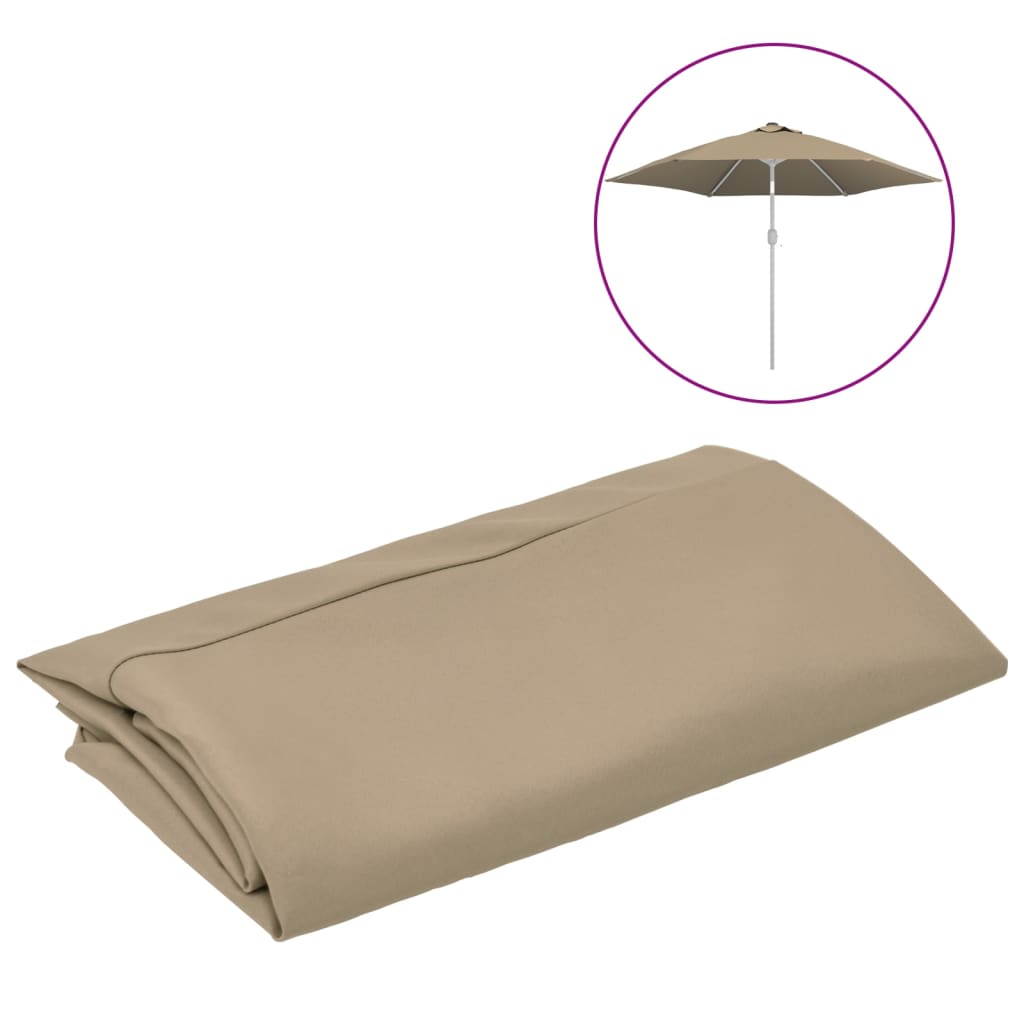Pânză de schimb umbrelă de soare de exterior gri taupe 300 cm GartenMobel Dekor