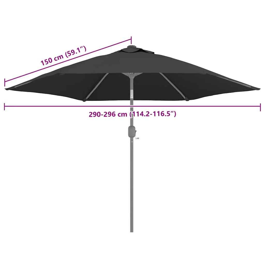 Pânză de schimb umbrelă de soare de grădină, antracit, 300 cm GartenMobel Dekor