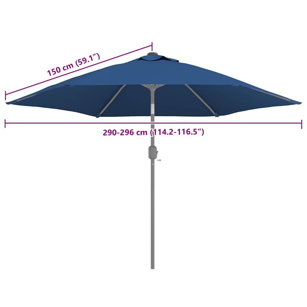 Pânză de schimb umbrelă de soare grădină albastru azuriu 300 cm GartenMobel Dekor