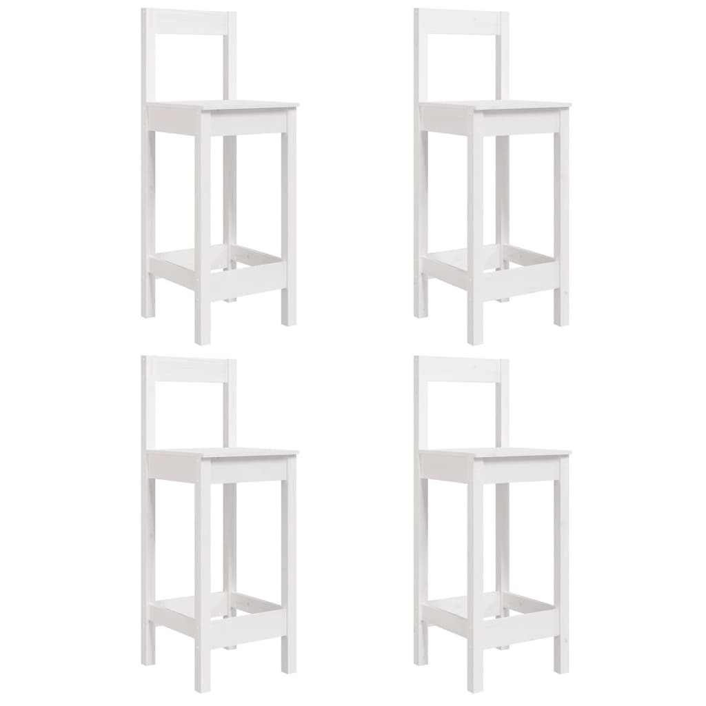 Set mobilier de bar pentru grădină, 5 piese,alb, lemn masiv pin GartenMobel Dekor