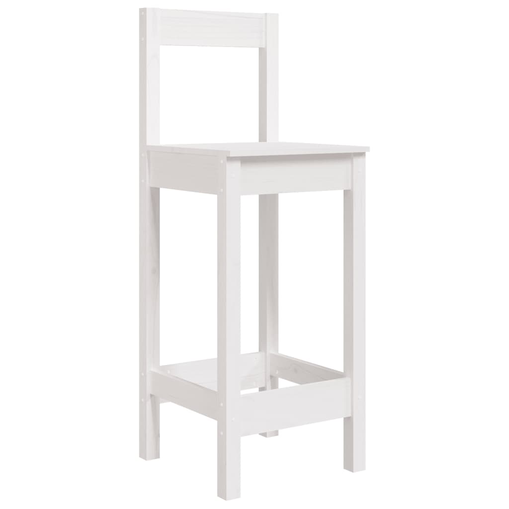 Set mobilier de bar pentru grădină, 5 piese,alb, lemn masiv pin GartenMobel Dekor