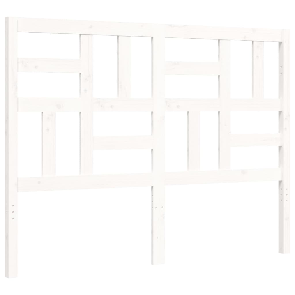 Cadru de pat fără saltea, alb, 140x190 cm, lemn masiv de pin GartenMobel Dekor