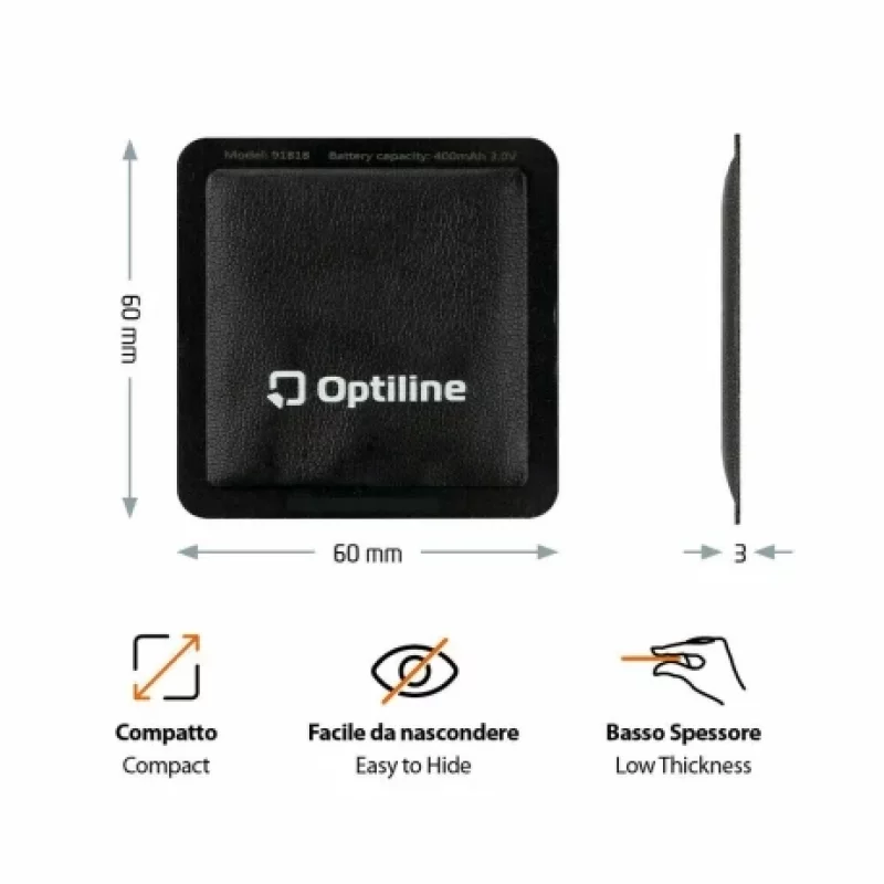 Localizator de obiecte Opti Tracker Compact Ultra-subtire cu adeziv functionare prin aplicatia Find My de la Apple Garage AutoRide