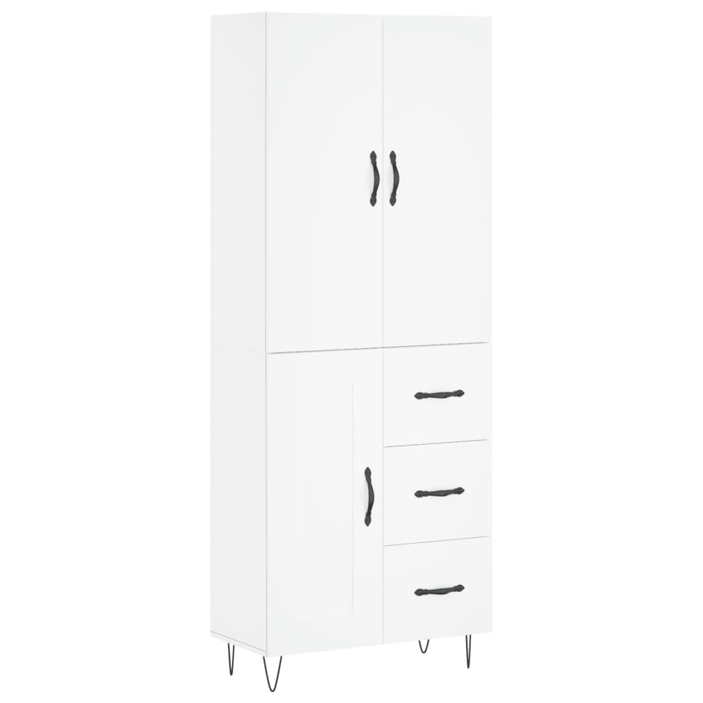 Dulap înalt, alb, 69,5x34x180 cm, lemn compozit GartenMobel Dekor